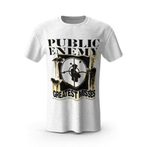 Public Enemy Greatest Misses Logo White Tees