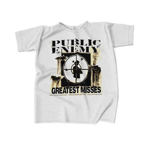 Public Enemy Greatest Misses Logo White Tees