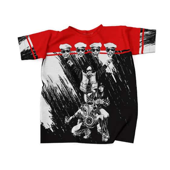 Public Enemy Members Grunge Sketch Art T-shirt