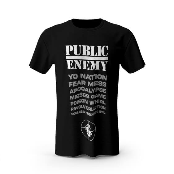 Public Enemy Typographic Art Epic T-shirt