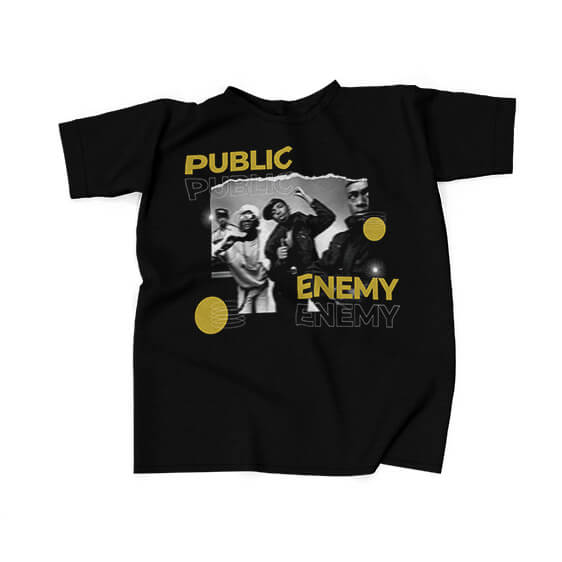 Rap Group Public Enemy Black Yellow Art T-shirt
