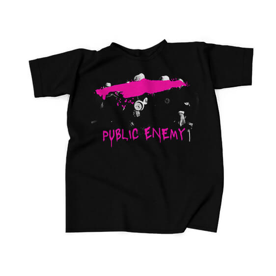 Rap Group Public Enemy Pink Spray Paint Art Shirt