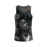 Don't Give a Fck Tupac Shakur Floral Art Tank Top