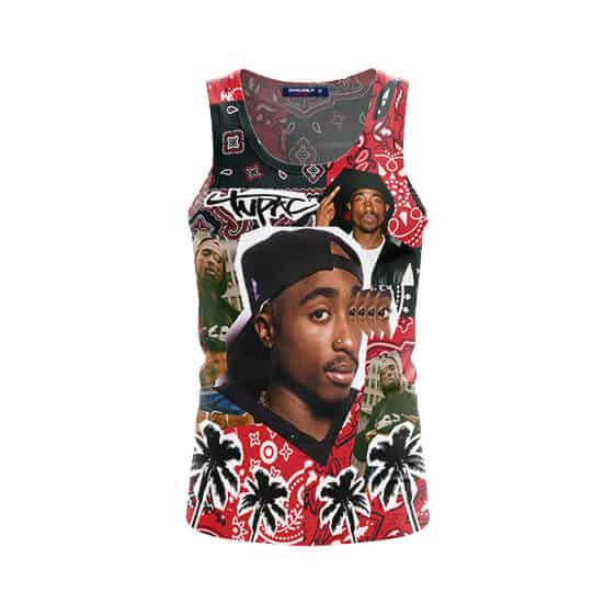 Tupac Shakur Bandana Collage Sleeveless Shirt