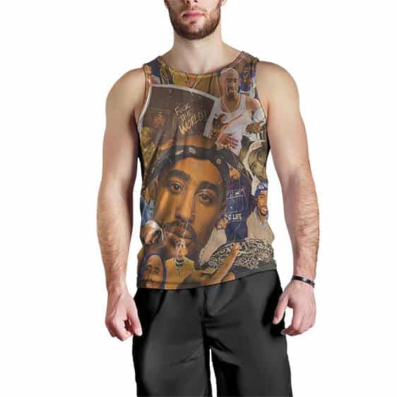 Unique 2Pac Shakur Pattern Sleeveless Shirt