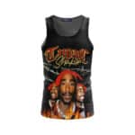 Blazing 2Pac Shakur Artwork Sleeveless Shirt