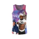 Tie Dye Background 2Pac Shakur Sleeveless Shirt