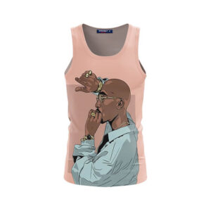 Tupac Shakur Vibrant Art Pastel Pink Tank Top