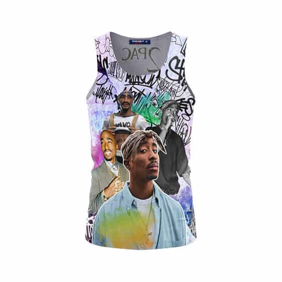 Tupac Shakur Hip-hop Street Graffiti Tank Top