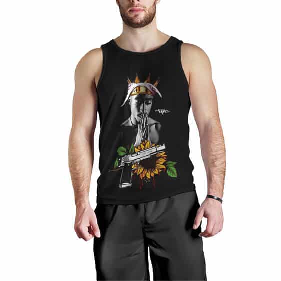 King Tupac Shakur Gun Art Sleeveless Shirt