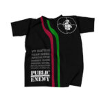 Yo Nation Public Enemy Red Green Strip Tees