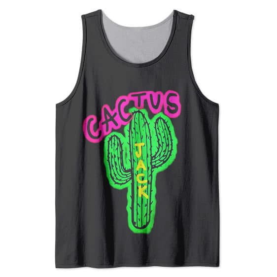 Dope Cactus Jack Cartoon Logo Black Tank Shirt