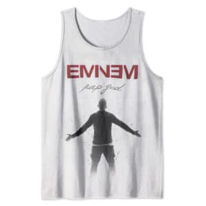 Rap God Eminem Back View Design White Tank Shirt