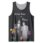 Rap Icons Snoop Dogg & Tupac Flower Art Singlet