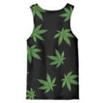 Snoop Dogg Marijuana Leaf Pattern Black Tank Top