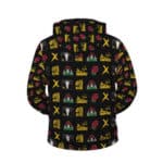 Stunning The Godfather Rose Pattern Zip-Up Hoodie
