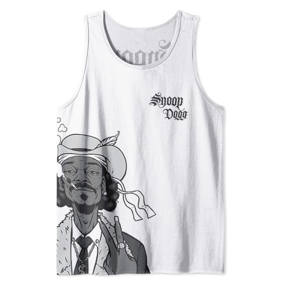 Thug Life Snoop Dogg Smoking Cartoon Tank Shirt - Rappers Merch
