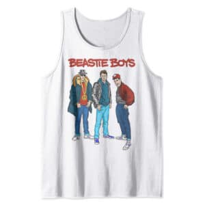 Beastie Boys Animated Members White Tank Top