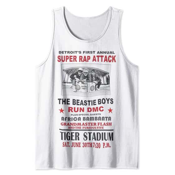 Beastie Boys Super Rap Attack White Tank Top