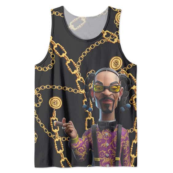 Cool Snoop Dogg Gold Chain Animated Art Tank Top