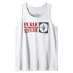 Fight The Power Public Enemy Logo White Tank Top