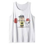 Funny Wu-Tang X Snoopy Cartoon Art White Tank Top
