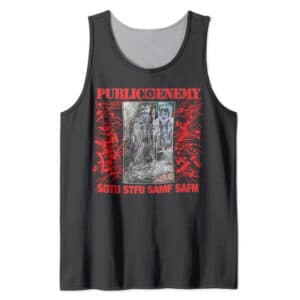 Public Enemy Song STFU Poster Black Tank Shirt