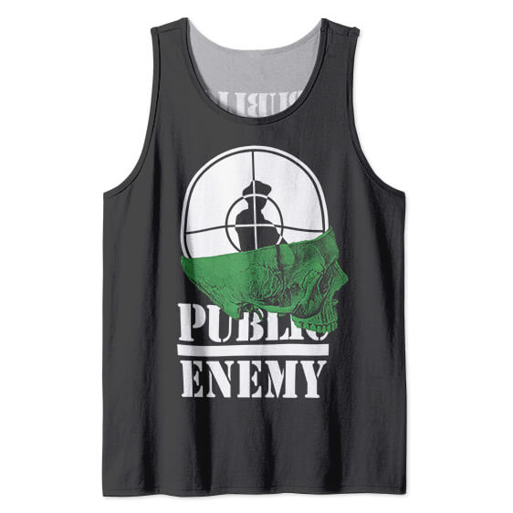 Rap Group Public Enemy Half Skull Logo Tank Shirt