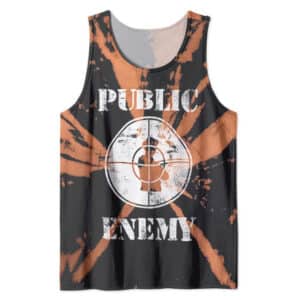 Rap Group Public Enemy Logo Tie Dye Tank Shirt