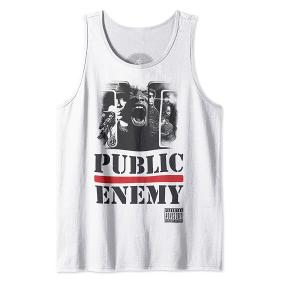 Rap Group Public Enemy Photo Collage Art Tank Top