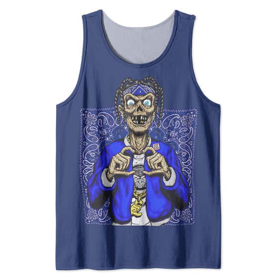 Snoop Dogg Crips Bandana Skull Blue Tank Shirt