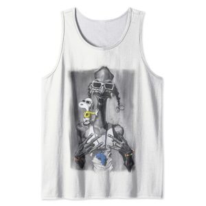 Snoopy Snoop Dogg Braids Sketch Art Tank Shirt