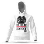 American Hip Hop Group Public Enemy White Hoodie