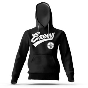 Enemy Typography Design Public Enemy Black Hoody