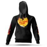 Flaming Wu-Tang Clan Symbol Black Hoodie