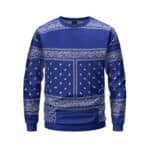 Gangsta Snoop Blue Bandana Crewneck Sweatshirt