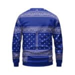 Gangsta Snoop Blue Bandana Crewneck Sweatshirt