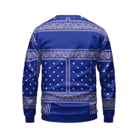 Gangsta Snoop Blue Bandana Crewneck Sweatshirt