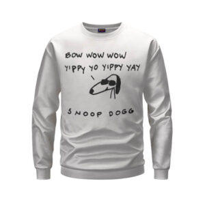 Snoop Dogg Typography White Crewneck Sweatshirt