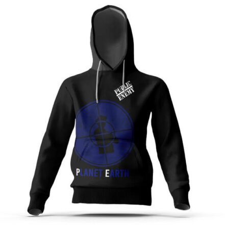 Planet Earth Public Enemy Blue Logo Hoodie