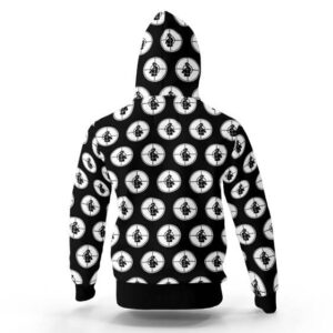 Public Enemy Crosshairs Logo Pattern Black Hoodie