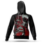 Public Enemy Skull Trippy Artwork Black Hoodie