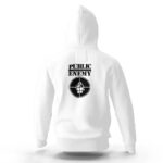 Public Enemy X Scum Bunny Design White Hoodie