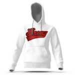 Red Enemy Symbol White Hooded Sweatshirt