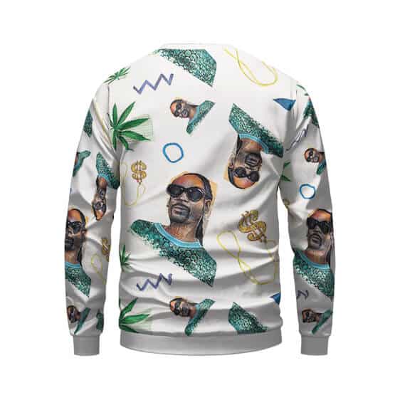 Snoop Dogg Artwork Pattern Crewneck Sweater