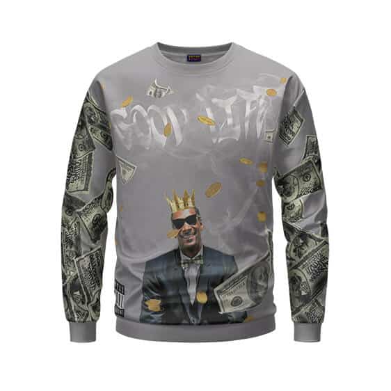 Snoop Dogg Good Life Gray Crewneck Sweatshirt