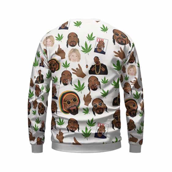 Snoop Dogg Weed And Joint Pattern Sweatshirt