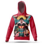 Trippy Beatbot Artwork Beastie Boys Red Hoodie