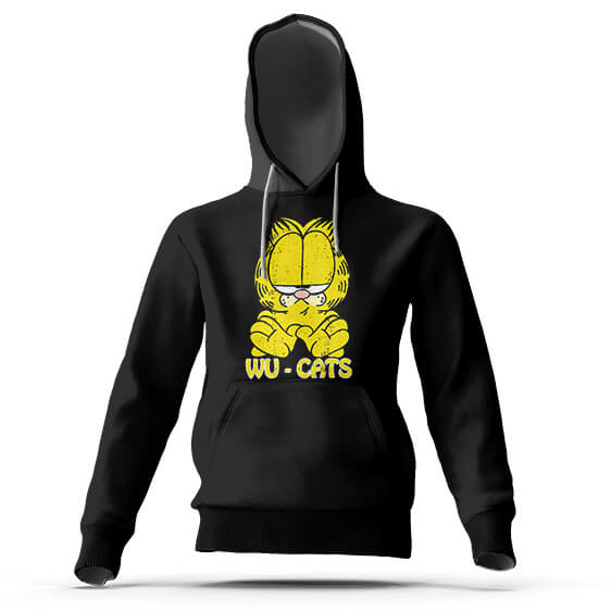Wu-Cats Garfield Design Wu-Tang Clan Black Hoodie