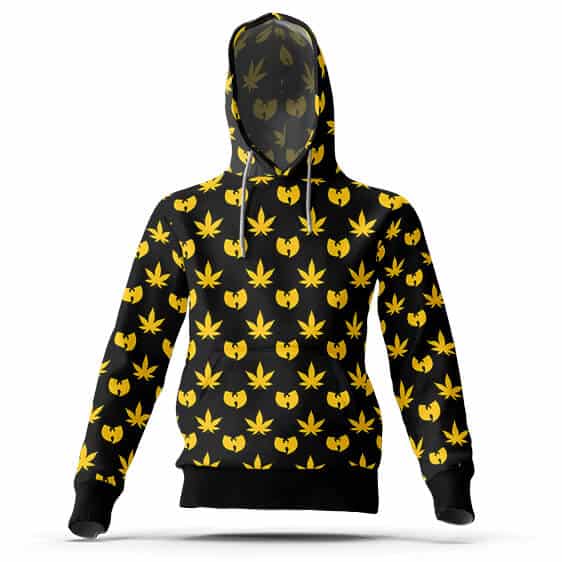 Wu-Tang Logo X Cannabis Pattern Hooded Jacket